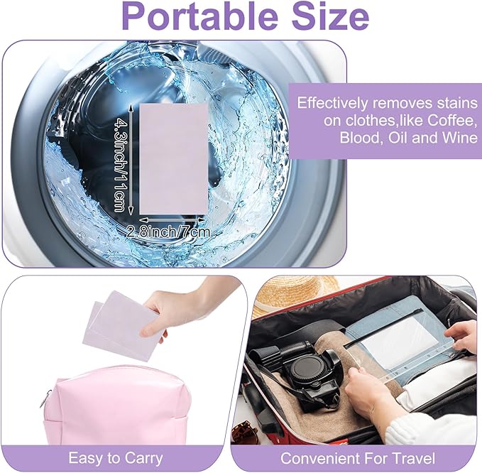 Loopeer 600 Loads Laundry Detergent Sheets Bulk No Leak Laundry Soap Sheets Anti Sensitive Liquidless Laundry Supplies Washing Strips for Home Dorm(Lavender)