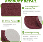 Power Scrub Pads, Scrubbing Pads 320 Grits Scouring Discs - Fitting for (Home Kitchen Cleaning - Drill Attachment - Scrubber Replacement) 20 Pcs & 2 Inch & Red