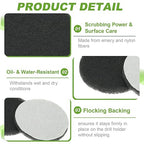 Power Scrub Pads, Scrubbing Pads 1500 Grits Scouring Discs - Fitting for (Home Kitchen Cleaning - Drill Attachment - Scrubber Replacement) 16 Pcs & 4 Inch & Green-Gray