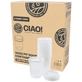 CIAO! 32OZ PP Injection Molded Soup-Deli Container with LLDPE Lid, Microwavable and BPA Free (240/240 combo pack)