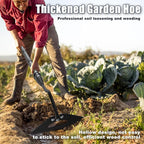 Hoe Garden Tool, Hollow Hoe with 55-85 Inch Long Handle, Adjustable Manual Weeder Heavy Duty Garden Hoe for Weeding, Digging, Hoeing, Cutting and Loosing Soil