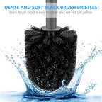 SetSail Toilet Brush, Compact Size Toilet Bowl Brush and Holder Toilet Brushes for Bathroom with Stainless Steel Handle Toilet Cleaner Brush with Durable Scrubbing Bristles, 3 Packs，Gery