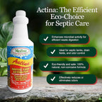 Medina Actina Toilet Clog Remover - Natural Sink Drain Cleaner Liquid for Effective Waste Digestion and Odor Control - Reduced Maintenance in Shower Drain Clog Remover (32 OZ)