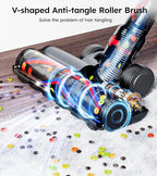 Cordless Vacuum Cleaner,Upgraded 50KPA 600W 70 Mins Stick Vacuum with Self-Standing,Touch Screen, Rechargeable, Lightweight,Anti-tangle Wireless Vacumm,Vacuum Cleaners for Home/Pet Hair/Carpets/Floors