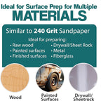 6" x 9" Non-Woven Surface Prep Scuff Pads for Wood, Metal, Paint Stripping, Rust Removal, Deburring, Clean Soiled Surfaces, Coarse Abrasive Pad for Woodworking - 240 Grit - 10 Pack (Green)