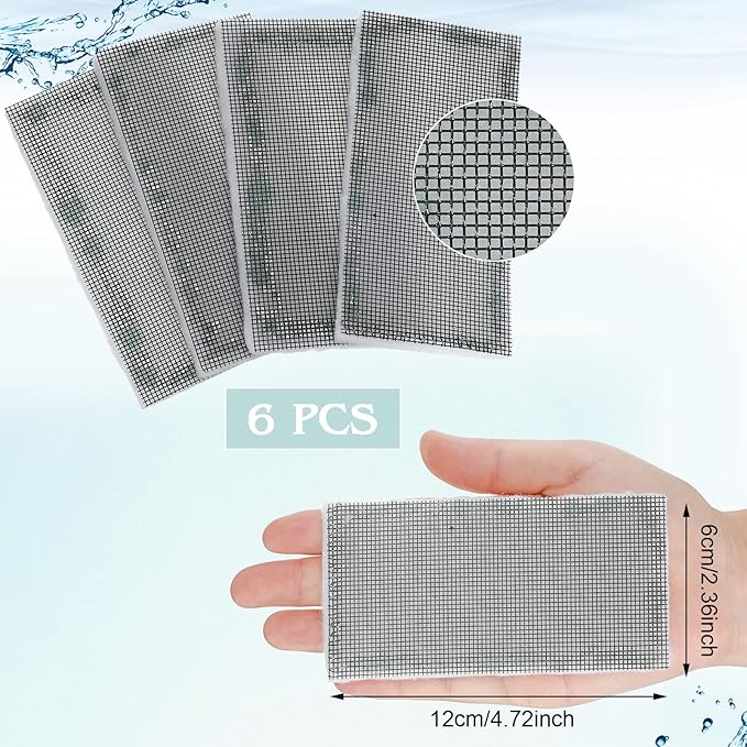 6 Pack Toilet Ring Remover Cleaner Pads Scrubbing Screen for Household Scouring Mesh Pad Sponge Remove Carbon Rust and Scale for Toilet Grill Kitchen Ceramic Tiles Sinks