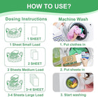 Laundry Detergent Sheets, 200 Count, Fragrance Free, Eco-Friendly, Plastic-Free, Hypoallergenic, Liquidless Washing Supplies for Dorm Travel Camping