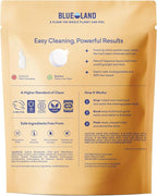 BLUELAND Toilet Bowl Cleaner Tablets, Starter Set, 14 Count with Tin, Peppermint Eucalyptus, Plastic-Free, No Harsh Chemicals, Plant-Based