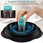 Mini Dish Brush for Cleaning Chicken Shredder, Palm Brush Dish Scrubber with Ergonomic Grip, Kitchen Brush for Washing Dishes, Pans, Pots, Sink (2, Mint Green)