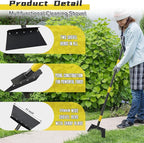 Garden Flat Shovel, 60" Multifunctional Cleaning Shovel, Manual Weeder Heavy Duty Metal Floor Scraper Garden Tool for Lawn Digging, Weeding, Scraping, Ice Remove, Edging