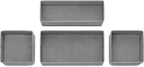 Whitmor 6283-9871 Set of 4-Crosshatch Gray Drawer Organizer (Pack of 2)