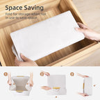 STORAGE MANIAC Large Laundry Hamper, 80L (21.1 Gal) Collapsible Laundry Basket with Bamboo Handles, Freestanding Waterproof Clothes Hamper for Laundry Room, Bedroom, Dorm, Towels, Toys, Beige