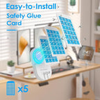 Fly Trap Indoor, 3 in 1 Plug-in Fruit Fly Trap,1 Trap White and 5 Glue Cards, Fruit Fly Traps for Indoors, Flying Insect Trap for Gnat, Moth, Mosquito, Suitable for Every Part of The Home