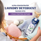 Ultra Concentrated Liquid Laundry Detergent Soap, 64 loads (32 oz), Long Lasting Scent, 90% Less Plastic, No Harsh Chemicals, Wild Lavender, Defeats Stains & Odors, HE/Standard Compatible