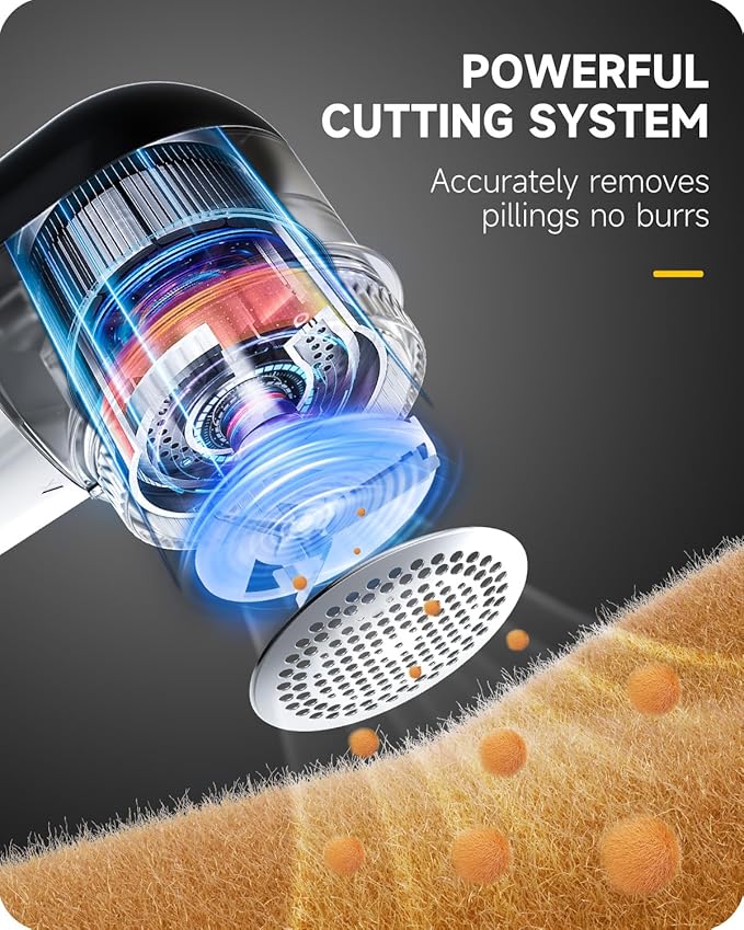 Fabric Shaver Lint Remover, Sweater Shaver to Remove Pilling, Lint Shaver with 2-Speed Power Adjustment, Fuzz Shaver for Clothes Balls-Battery Operated Black