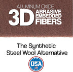 6" x 9" Non-Woven Surface Prep Scuff Pads for Wood, Metal, Scuff Sanding Between Coats of Finish/Paint, Rust Removal, Deburring, Clean Metal, Medium Scuffing Pads - 320 Grit - 10 Pack (Maroon)