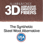 6" x 9" Non-Woven Surface Prep Between Coats Finishing Pads for Wood, Metal, Rust Removal, Deburring, Clean Metal, Medium Red Scuff Pads for Paint Prep - 320 Grit - 10 Pack (Maroon)