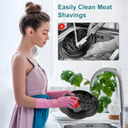 Mini Dish Brush for Cleaning Chicken Shredder, Palm Brush Dish Scrubber with Ergonomic Grip, Kitchen Brush for Washing Dishes, Pans, Pots, Sink (4, Red)