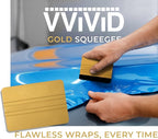 VViViD Gold Vinyl Wrap Squeegee - Nylon-Reinforced Tool for Car Wraps, Window Tint & Decals - (25 Pack w/ 25 felts)