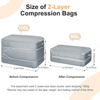 Comforter Storage Bag - Large Capacity Bedding Storage Bags Ultra Space Saving Self Compression Organizer, Washable Compression Bags for Storage Comforter Blanket Duvet Pillow, 4-Pack, Grey