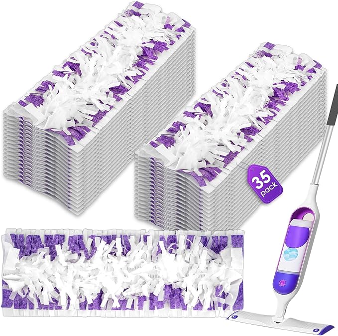 (35 Pack) Replacement Power Mop Pads for Swiffer PowerMop, Disposable PowerMop Mopping Pad Refills Compatible with Swiffer PowerMop, Multi-Surface Mop Pad Refills for Floor Cleaning