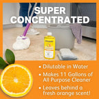 Citra Solv Concentrated Household Cleaner & Degreaser -Valencia Orange Scent 8 fl oz Safe, Effective, and Versatile Cleaning Solution, Natural Ingredients Non Toxic,Biodegradable, Made in USA 6PK