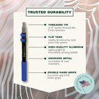 EVERSPROUT 5-to-12ft Telescoping Durable Duster with Extension Pole – Lightweight 3 Stage Cobweb Duster – Extendable to 20ft Reach for Cleaning High Ceilings and Spider Webs