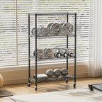 SINGAYE 4 Shelf Storage Wire Shelves Closet Bathroom Organizers Metal Pantry Kitchen Garage Shelving Unit Laundry Room Organization Home Narrow Rack Net Basket with Wheels Black