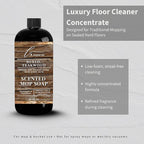 Lapew Rustic Teakwood Scented Mop Soap - Luxury Floor Cleaner Concentrate for Mopping Tile, Laminate, Vinyl & Hardwood | Streak-Free, Low-Foam | 36 oz