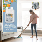 ProCare Citrus Floor Cleaner - Vinyl, Wood, Tile & Laminate Floor Cleaner for Mopping, Cleaning Solution Concentrate Floor Cleaner with Citrus Aroma, 32oz Spray Bottle + 8oz Concentrated Bottle Bundle