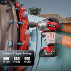900 Ft-lbs Cordless Impact Wrench, 1/2 Inch Impact Gun Compatible MilWauke 18V Battery, Brushless Constant High Torque Impact Driver with 3 Speed, Tool Only (No Battery Included)