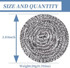 Stainless Steel Scrubber Scrubbing Scouring Pad Sponges Clean Pot Pan and Steel Wool for Kitchen Bathroom