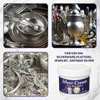 4 Pack Silver and Copper Cream Cleaner and Polish Cream 8 Ounce Each Metal Polish for Silver Copper Brass Jewelry Chrome Sink Silverware Cleaner Brass Tarnish Remover