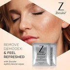 Zocular - Zocuwipe Eyelid Wipes with Natural Okra Complex - Eyelid Cleanser and Moisturizer Pads - Eyelid Cleansing Wipes - Blepharitis Treatment - 40ct