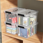 18 Quart Plastic Storage Bins with Lid, 4 Packs Clear Latching Storage Box