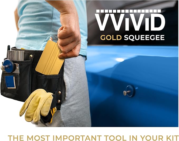 VViViD Gold Vinyl Wrap Squeegee - Nylon-Reinforced Tool for Car Wraps, Window Tint & Decals - (5 Pack)