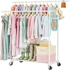 Abiglifty Double Rods Clothes Rack
