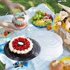 5Pcs12 Inch Cake Containers with Lid -Plastic Disposable Clear Cake Container Dome and Black Base Carry & Display Storage Box (5)
