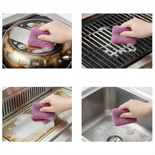 60-Pack Red Stainless Steel Soap Pads | Bulk Reusable Steel Wool Pads for Heavy-Duty Cleaning | Scouring Pads Kitchen Scrubber