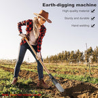 Heavy-Duty Manganese Steel Garden Spade Gardening Tool Agricultural Transplanting Shovel Garden Planting Spade for Tree Planting Soil Digging & Transplanting