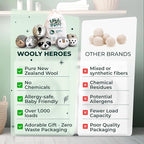 No More Dryer Sheets! XL Wool Dryer Balls 6-Pack, Reusable Laundry Softener & Static Reducer, Eco-Friendly, Long-Lasting, Safe for Sensitive Skin