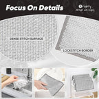 Orighty Multipurpose Wire Dishwashing Rag, 48 Pcs Non-Scratch Wire Dish Cloths for Wet and Dry, Reusable Steel Scrubber Dish Rags for Kitchen, Cookware, Stove Cleaning, 7"x8", Silver