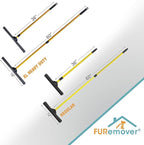 FURemover Pet Hair Rubber Broom 2-Piece Set containing Original and PRO Furemover Brooms for Carpet, Tile and Hardwood