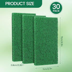 Heavy Duty Scouring Pads, 30 Pcs Individually Wrapped Dish Scrubber Pads for Household Kitchen Pots Pans Metal Grill (4.3 x 2.7 x 0.3 in)