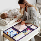 DIMJ Drawer Organizer Clothes - 24 Pack Closet Drawer Organizer Bins for Baby Clothes Storage, Fabric Dresser Organizer for Nursery Bedroom, Foldable Small Drawer Dividers for Underwear Socks