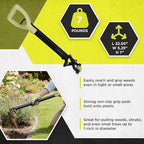 Brush Grubber BG-14 Handy Grubber Xtended Reach Grabber Claw with Large D Grip Handle and Non Slip Pads on Teeth for Gripping Weeds, Shrubs, and Trees