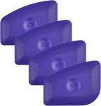 Small Handy Plastic Scraper Flexible Card Round Edge for Home Universal Cleaning Squeegee, Pack of 4