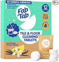 Fab Tab Hard Floor Cleaner Tablets - Pre-Measured Dissolvable Tablets for Hardwood, Tile and Vinyl Floors. Enzyme-Based Formula, Boutique Hotel Scent, Streak-Free Results