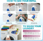 Truly Free Natural Laundry Detergent for Sensitive Skin | Eco Friendly, Plant Based, Baby Clothes Safe | Clean & Easy Powder to Liquid, 1 Pack Detergent + 1 Refillable Jug | Signature Scent, 50 Loads