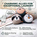 No More Dryer Sheets! XL Wool Dryer Balls 6-Pack, Reusable Laundry Softener & Static Reducer, Eco-Friendly, Long-Lasting, Safe for Sensitive Skin